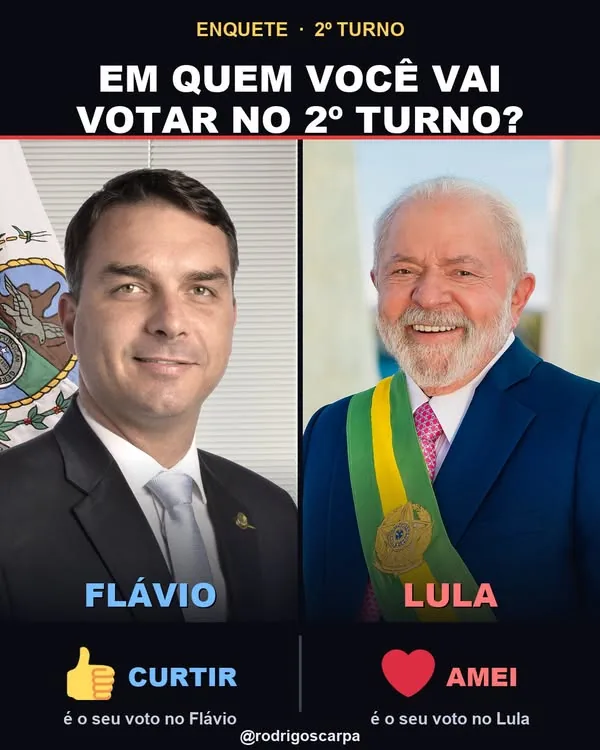 Arte do post: Em quem você vai votar no 2º turno?